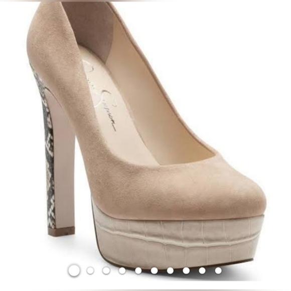 New Jessica Simpson Nellah Womens Suede Platform Heels Size 7.5 - Picture 5 of 14